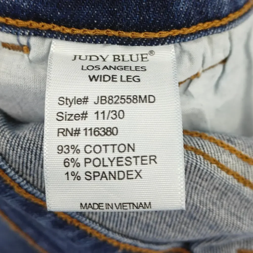 Judy Blue High Waist Double Button Wide Leg 82558 Size 11 / 30